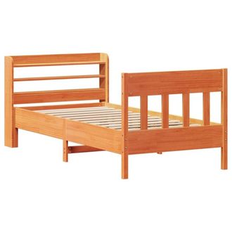 Berkfield Home Decorative Bed Frame without Mattress Wax Brown 100x200 cm Solid