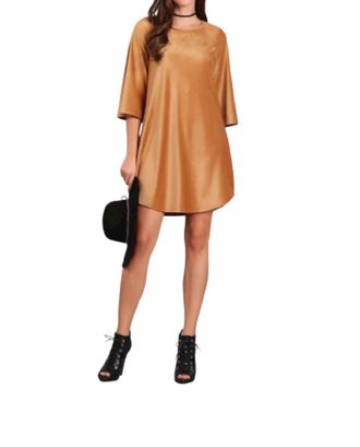 Papillon Chennile A-Line Dress In Camel