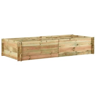 vidaXL Jardinera Para Verduras Madera Pino Impregnada 197x100x40cm Vidaxl
