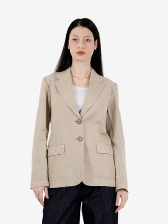 Aspesi Blazer decostruito in misto cotone beige