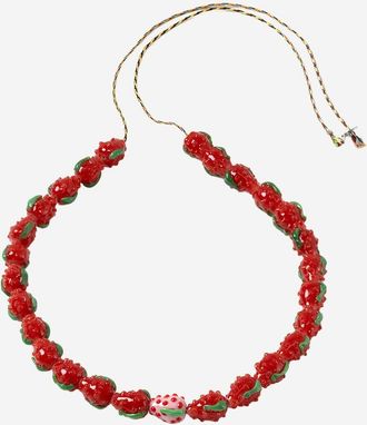 Sorbet Island Collana Sorbet Island con perle di vetro a forma di fragola