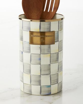 MacKenzie-Childs Sterling Check Utensil Holder