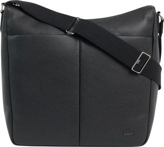 Lacoste Magnus Hobo Bag - Heren - Schoudertassen - Zwart - ONE Size - Leer - Tassen