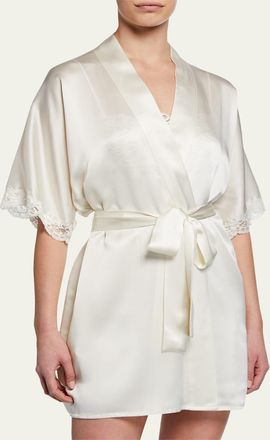 Christine Lingerie Bijoux Short Silk Robe