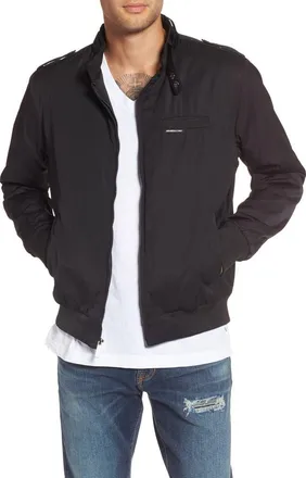 Members Only Mens Heavy Iconic Racer Quilted Lining Jacket in Black at Nordstrom, Size Xxx-Large