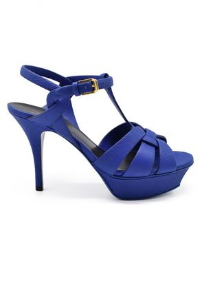 Saint Laurent Tribute sandalen Blauw