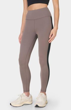 Sweaty Betty All Day 7/8 Side Stripe Leggings in Taupe Brown at Nordstrom, Size X-Small
