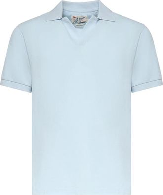 MC2 Saint Barth Jersey Stretch Piquet Polo - Heren - Polos - Blauw - 3XL - Katoen - Tops