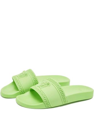 Versace Medusa detail flip-flops - Green