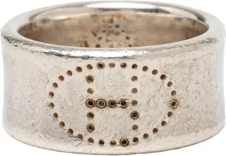 Herm&egrave;s Silver 925 Band Ring (Pre-Owned)