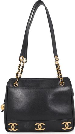 Chanel Black Grained Calfskin Tote Bag (Pre-Owned)