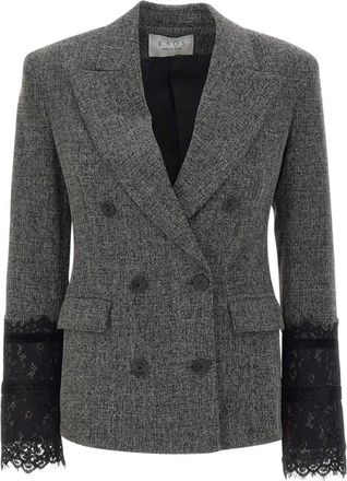 Kaos Kaos - Double-breasted blazer - Dames - Jassen - Grijs - Maat: M Zijde