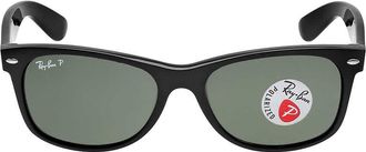 Ray-Ban New Wayfarer Classic Polarized Green Unisex Sunglasses RB2132 901/58 55