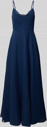 Laona Abendkleid mit Wasserfall-Ausschnitt in Marine, Gr&ouml;&szlig;e 36