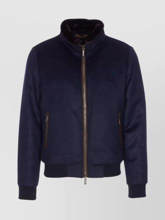 Moorer high neck padded jacket pockets