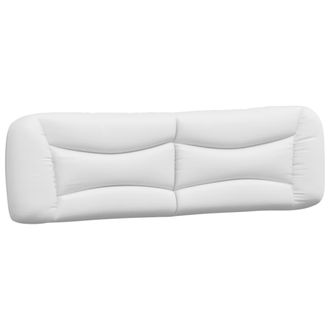vidaXL Cabecero De Cama Acolchado Cuero Sint&eacute;tico Blanco 180 Cm Vidaxl