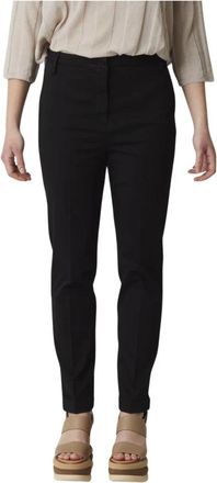 Manila Grace Chino Broek - Dames - Slim Fit Broeken - Zwart - S - Broeken