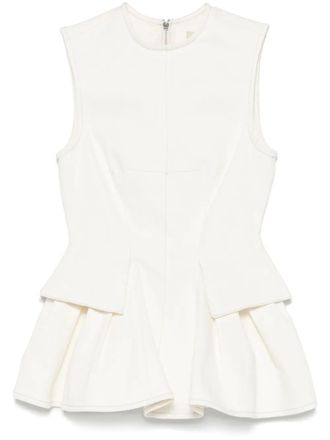 Remain peplum denim top - women - Organic Cotton - 32 - Neutrals