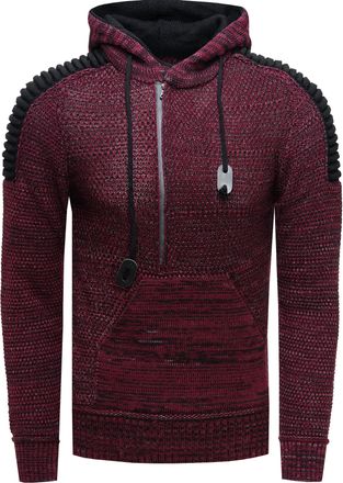 Rusty Neal Chunky contrasterende hoodie met 1/2 rits