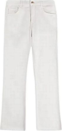 Fay Witte broek - Dames - Flared Jeans - Wit - W25 - Katoen - Jeans