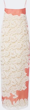 Khaite Nevis lace-trimmed voile slip dress