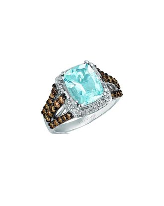 Le Vian Chocolatier 14K Vanilla Gold 3.22 Ct. Tw. Diamond & Aquamarine Ring