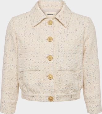 L'agence Jia Cropped Tweed Jacket