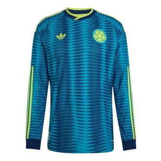 adidas Colombia 2026 Away Authentic Long Sleeve Jersey Asia Sizing Mystery Petrol Team Navy Blue JZ8805