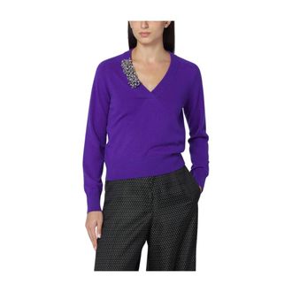 Dries Van Noten Cashmere Knitwear, female, Purple, M, Dries Van Noten Jumpers
