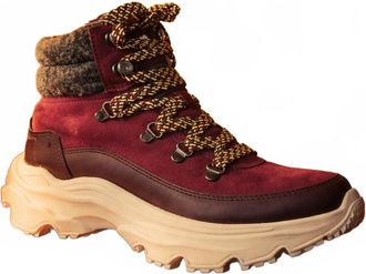 Sorel Womens Kinetic Breakthru Conquest Wp Shoes In New Cinder/ Bloodstone