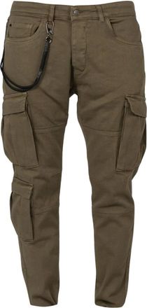 Xagon Man Slim-fit Broeken - Heren - Broeken - Groen - Maat: L Leer