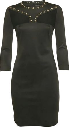 Cavalli Abito corto con borchie - Nero