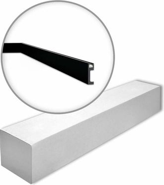 NMC Il10 Black-box Wallstyl Noel Marquet 1 Caja 14 Piezas Z&oacute;calo Luz Indirecta Dise&ntilde;o Moderno Negro 28 M - Nmc