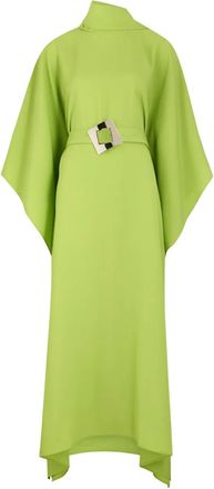 Taller Marmo Caftano Luna con cintura - Verde