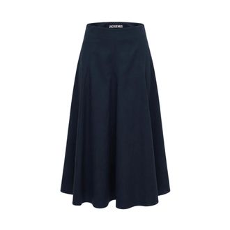 Jacquemus Midi Skirts, female, Blue, Size: 2XS La Jupe Triangle