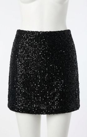 Z Supply Ciera Sequin Mini Skirt In Black