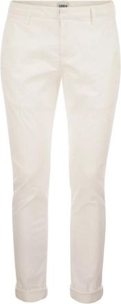 Dondup Gaubert Slim-Fit Chinos - Heren - Chinos - Wit - W33 - Katoen - Broeken