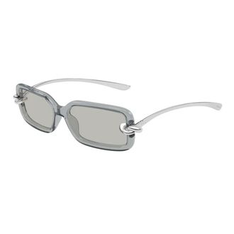Bottega Veneta Rectangular Sunglasses - female - Bottega Veneta - Sunglasses - Gray - 56 MM - Accessories