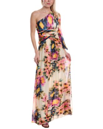 Carla Ruiz One-Shoulder Maxi Dress