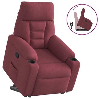 vidaXL Vidaxl Poltrona Alzapersona Reclinabile Rosso Vino In Tessuto