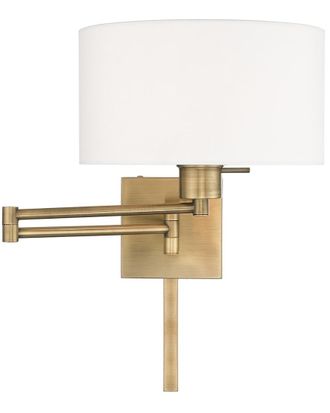 Livex Lighting Livex Antique Brass Swing Arm Wall Lamp