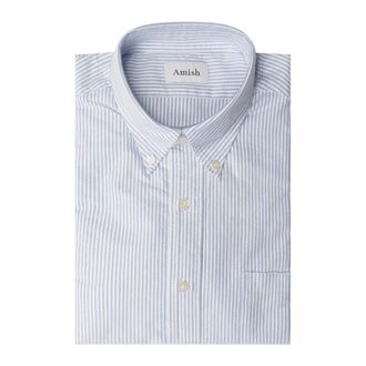 Amish America Shirt Stripe - Heren - Casual Overhemden - Veelkleurig - L - Overhemden