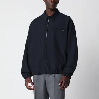 Prada Blue blouson in wool and mohair blend