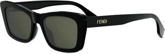Fendi Fe 40185I - unisex - Zonnebrillen - Zwart - 53 MM - Accessoires