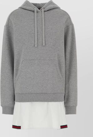 Gucci cotton hooded sweatshirt dress layered design