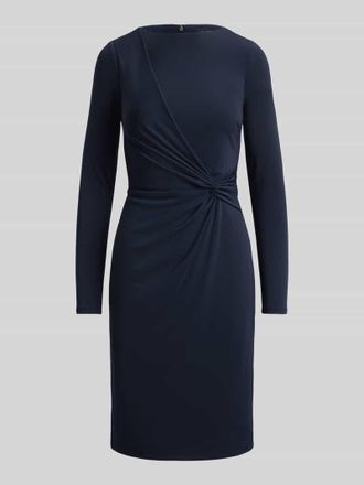 Lauren Ralph Lauren Figurbetontes Etuikleid mit Knoten-Detail in Marine, Gr&ouml;&szlig;e 34