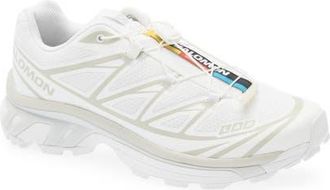 Salomon Gender Inclusive XT-6 Sneaker in White/White/Lunar Rock at Nordstrom, Size 11 Womens