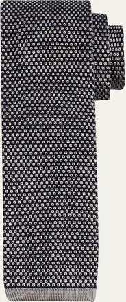 Brioni Mens Micro Motif Silk Tie