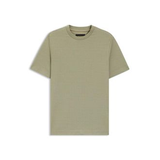 BOSS Cotton-silk T-shirt with geometric jacquard