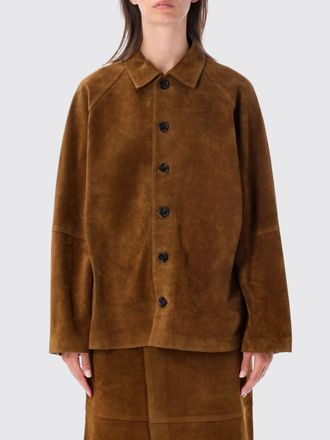 STUDIO NICHOLSON Suede Leather Shirt-Style Short Coat